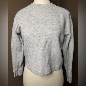 Frank & Oak Women's The Gym Cropped Sweatshirt Heather Grey Size Xs Petite